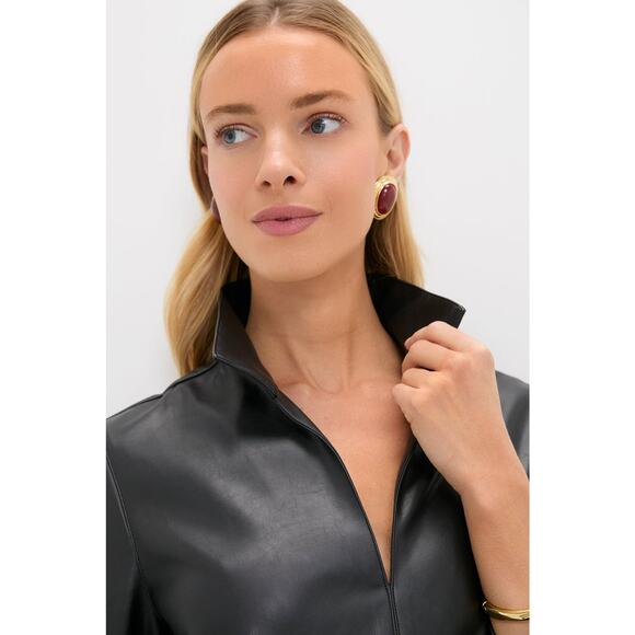 TUCKERNUCK Black Leather Margot Top Size XS NWT Retail $168 Tuckernuck - Picture 5 of 8